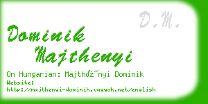 dominik majthenyi business card